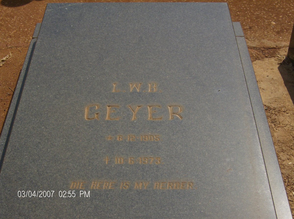 GEYER L.W.B. 1905-1973