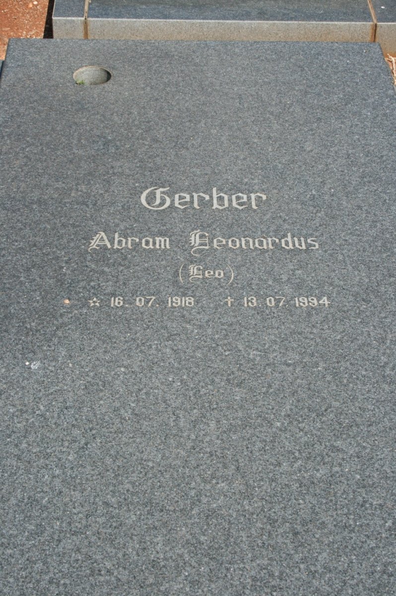 GERBER Abram Leonardus 1918-1994
