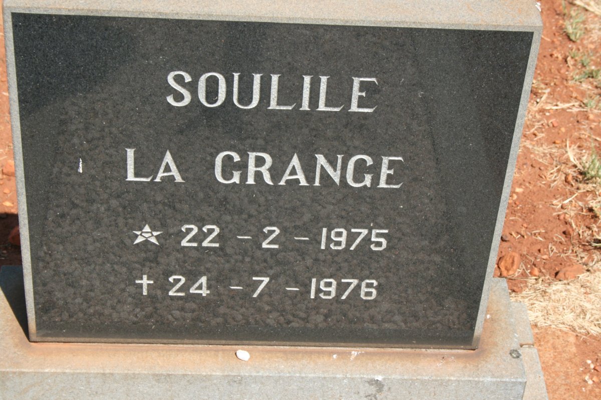 GRANGE Soulile, la 1975-1976