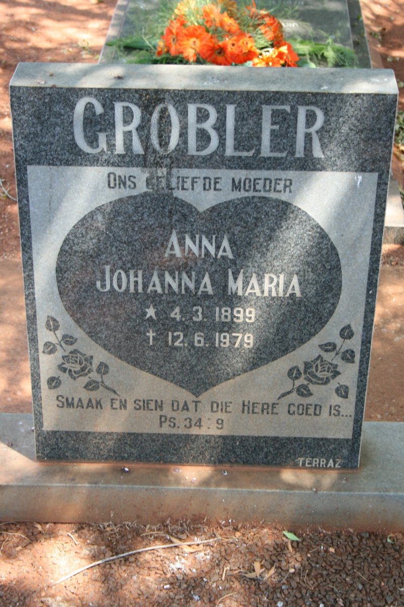 GROBLER Anna Johanna Maria 1899-1979