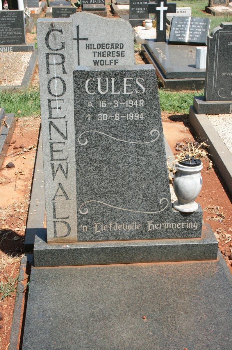 GROENEWALD Cules 1948-1994