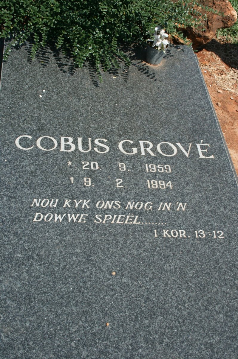 GROVÉ Cobus 1959-1994