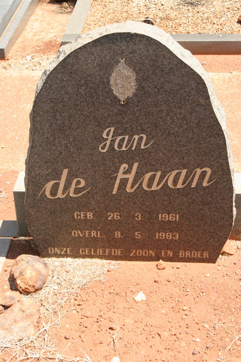 HAAN Jan, de 1961-1983