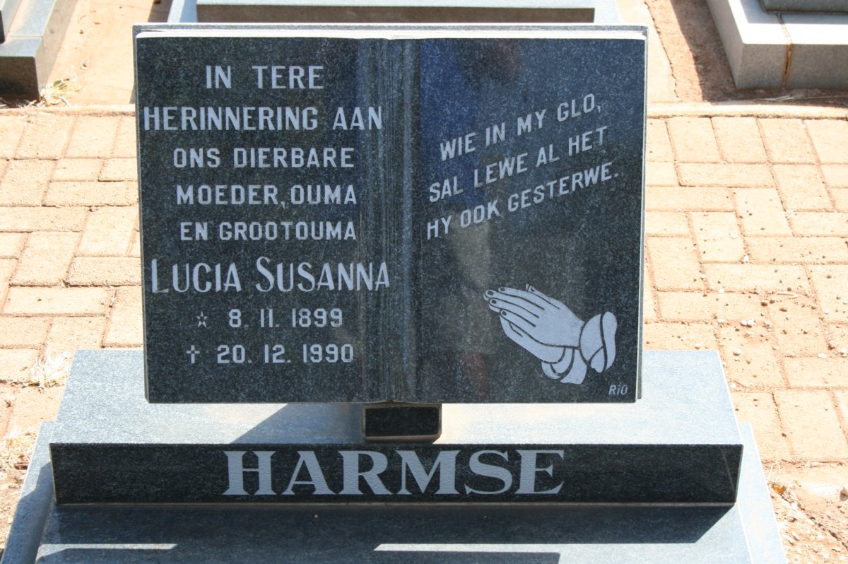 HARMSE Lucia Susanna 1899-1990