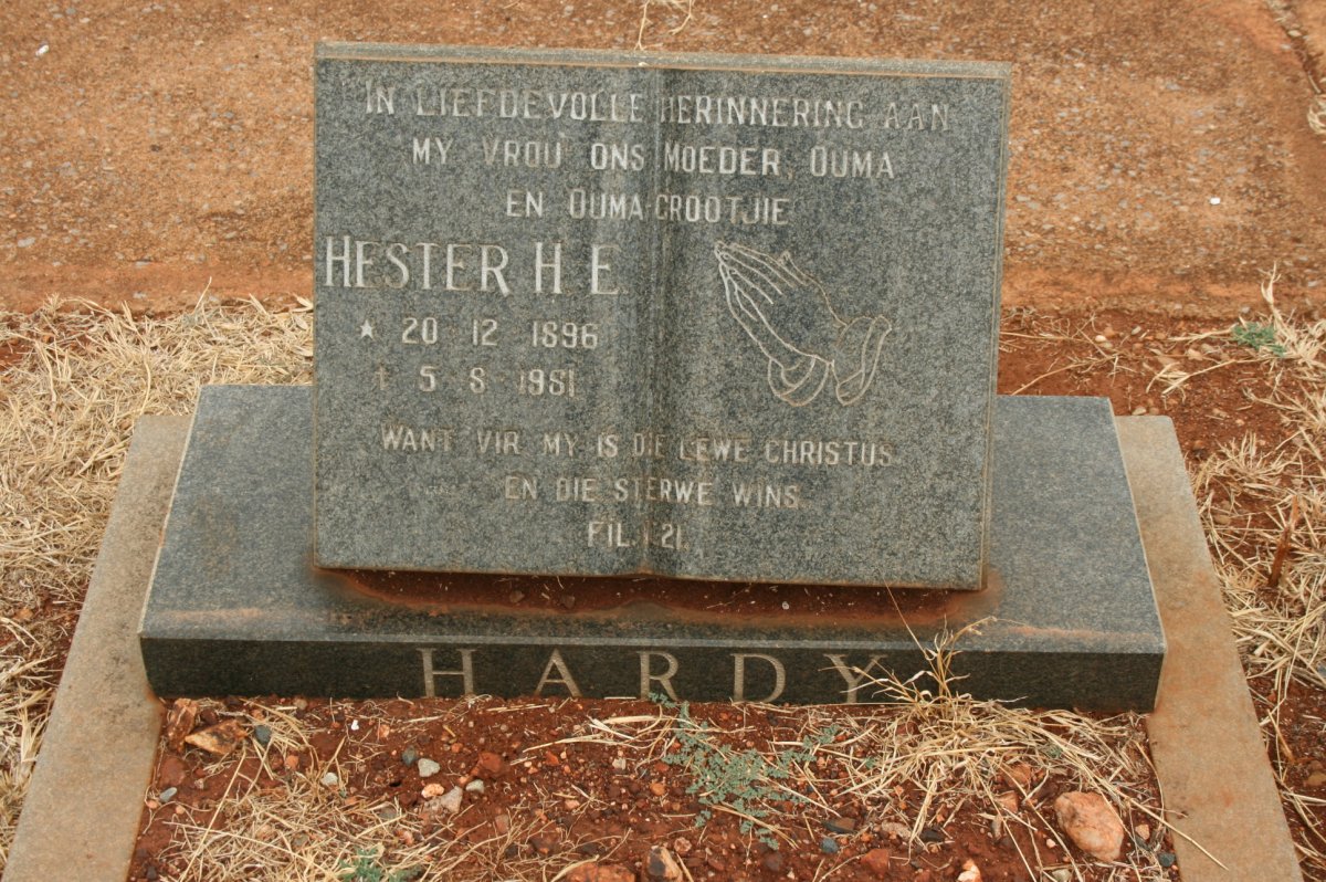 HARDY Hester H.E. 1896-1981