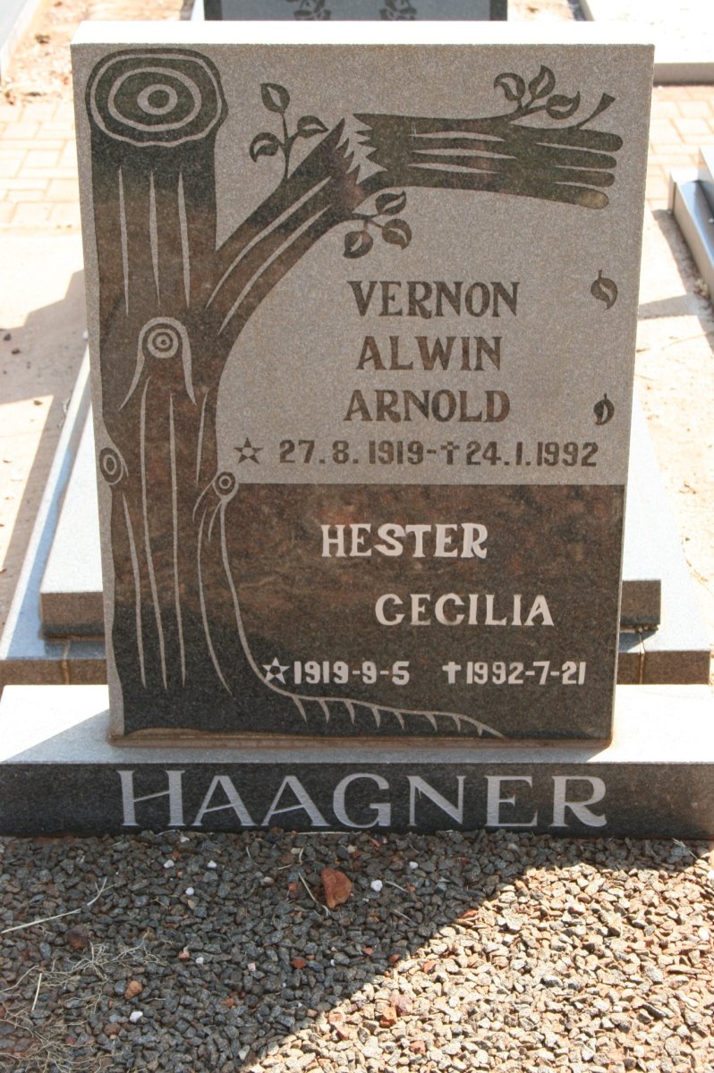 HAAGNER Vernon Alwin Arnold 1919-1992 &amp; Hester Cecilia 1919-1992
