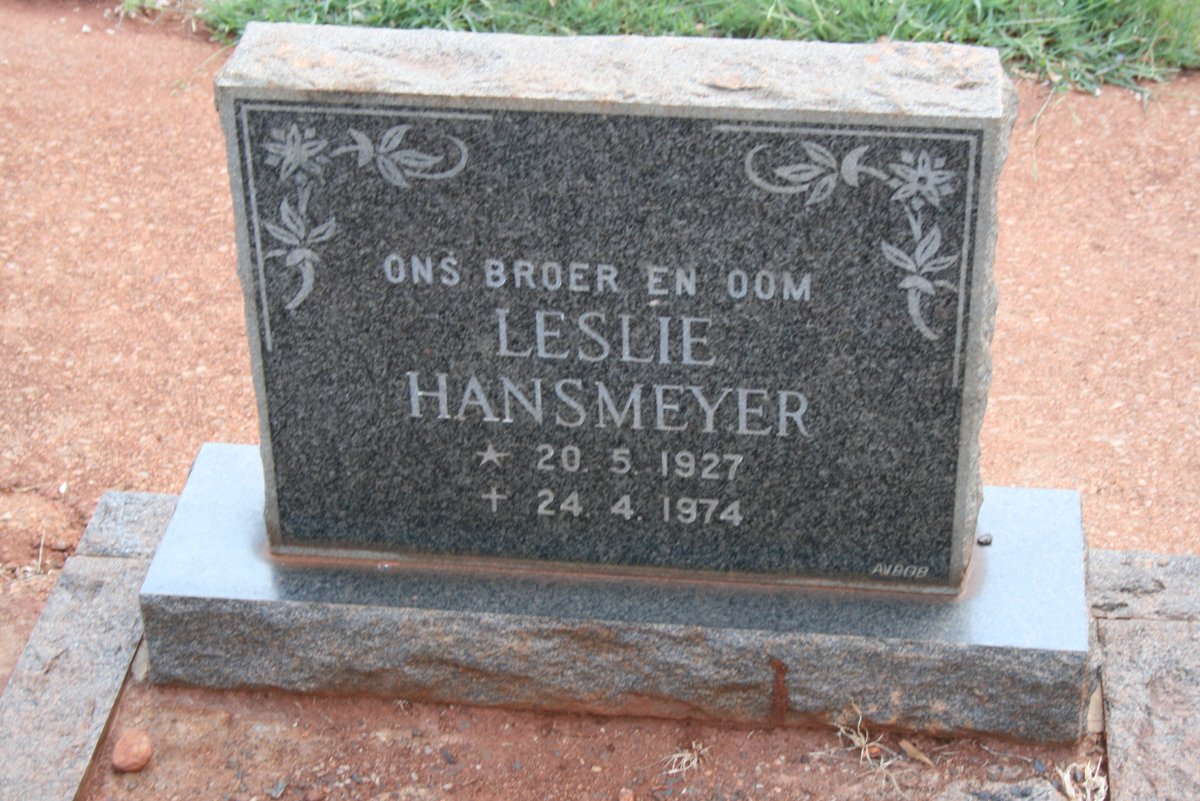 HANSMEYER Leslie 1927-1974