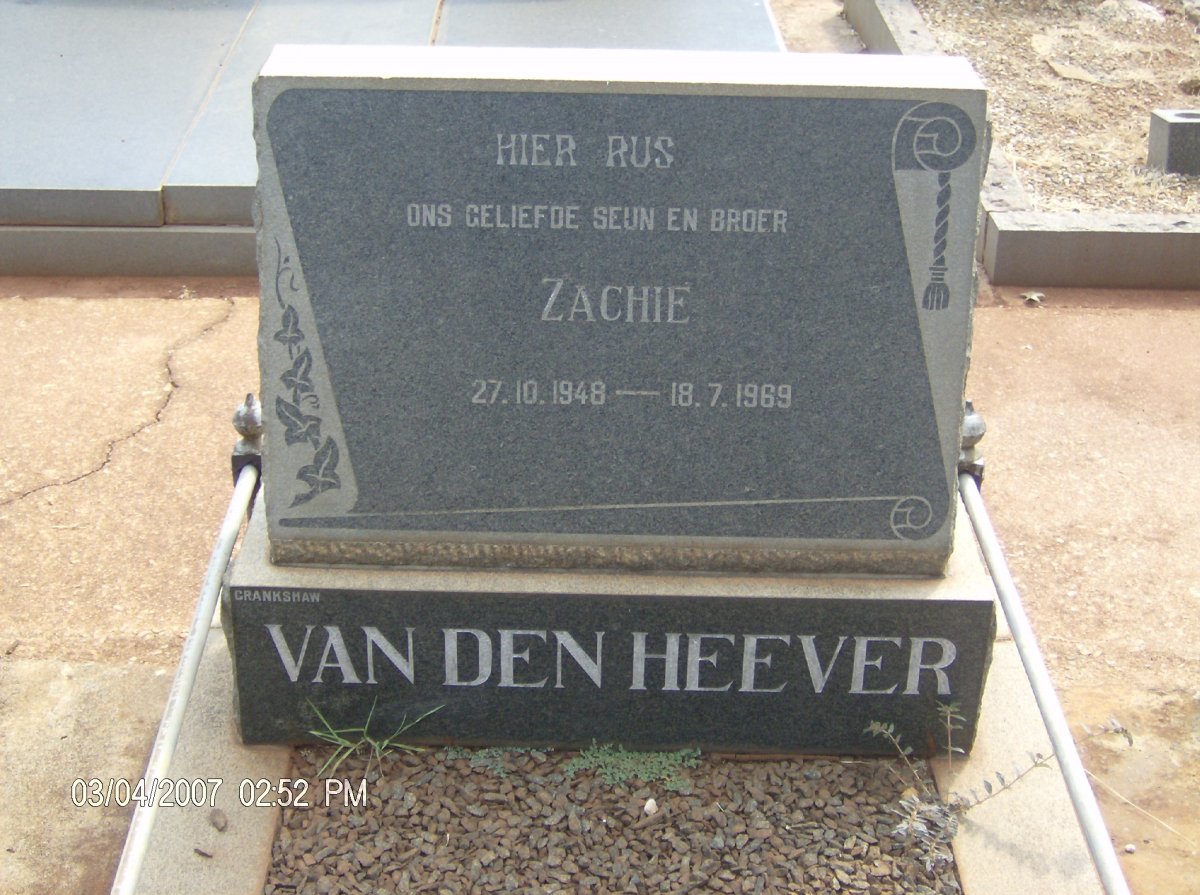 HEEVER Zachie, van den 1948-1969