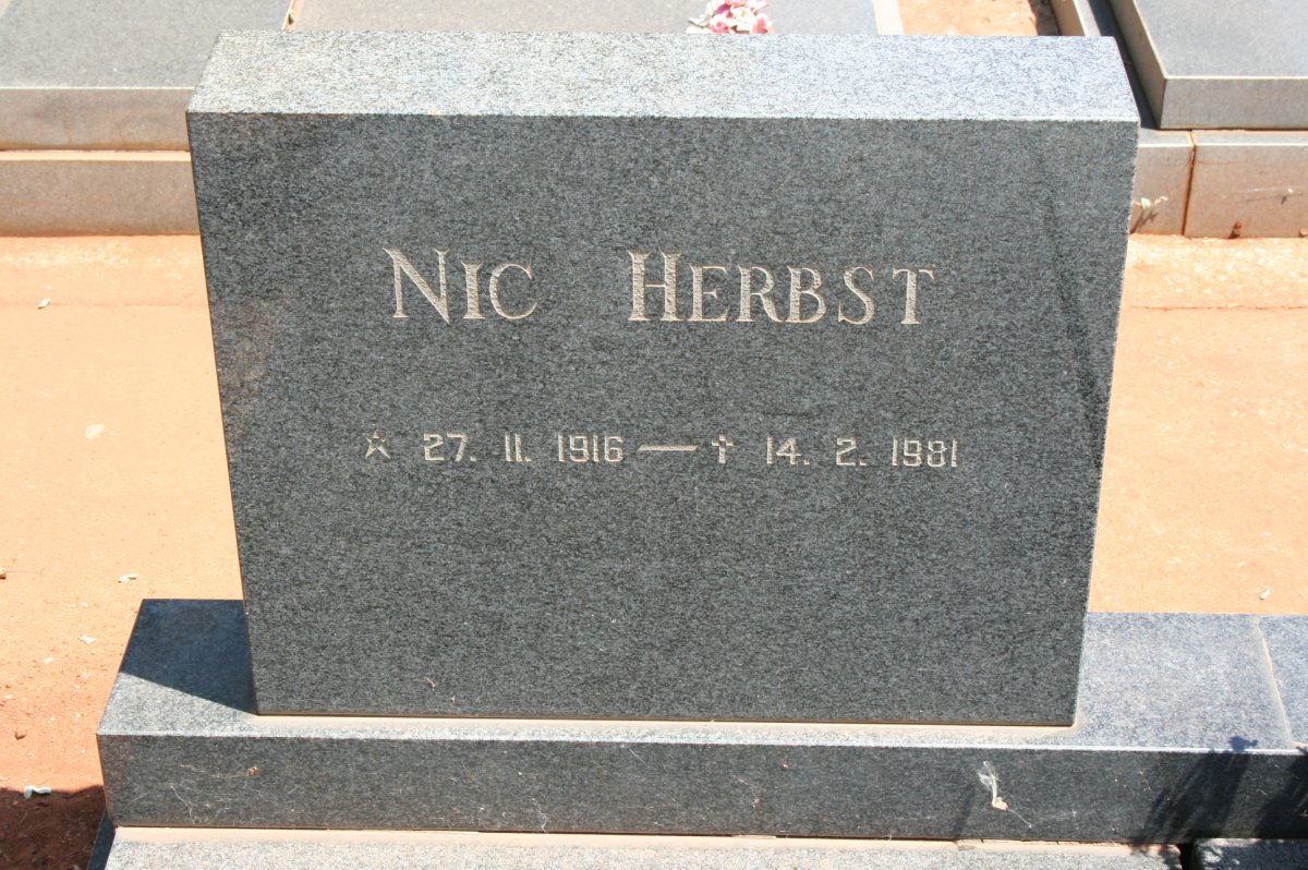 HERBST Nic 1916-1981