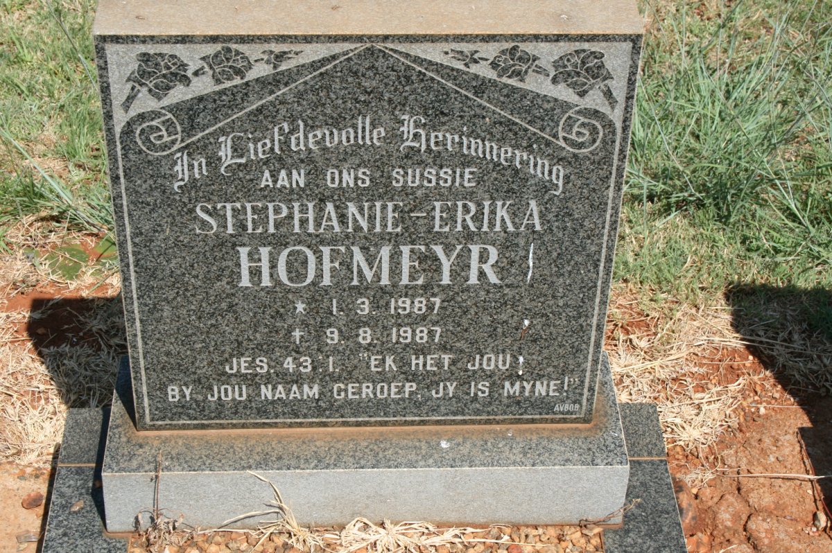HOFMEYR Stephanie-Erika 1987-1987