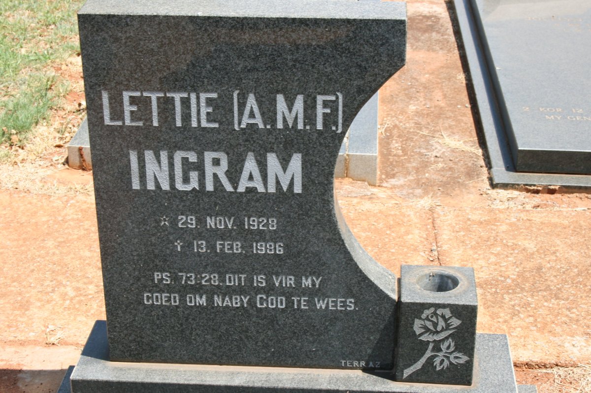 INGRAM A.M.F. 1928-1986