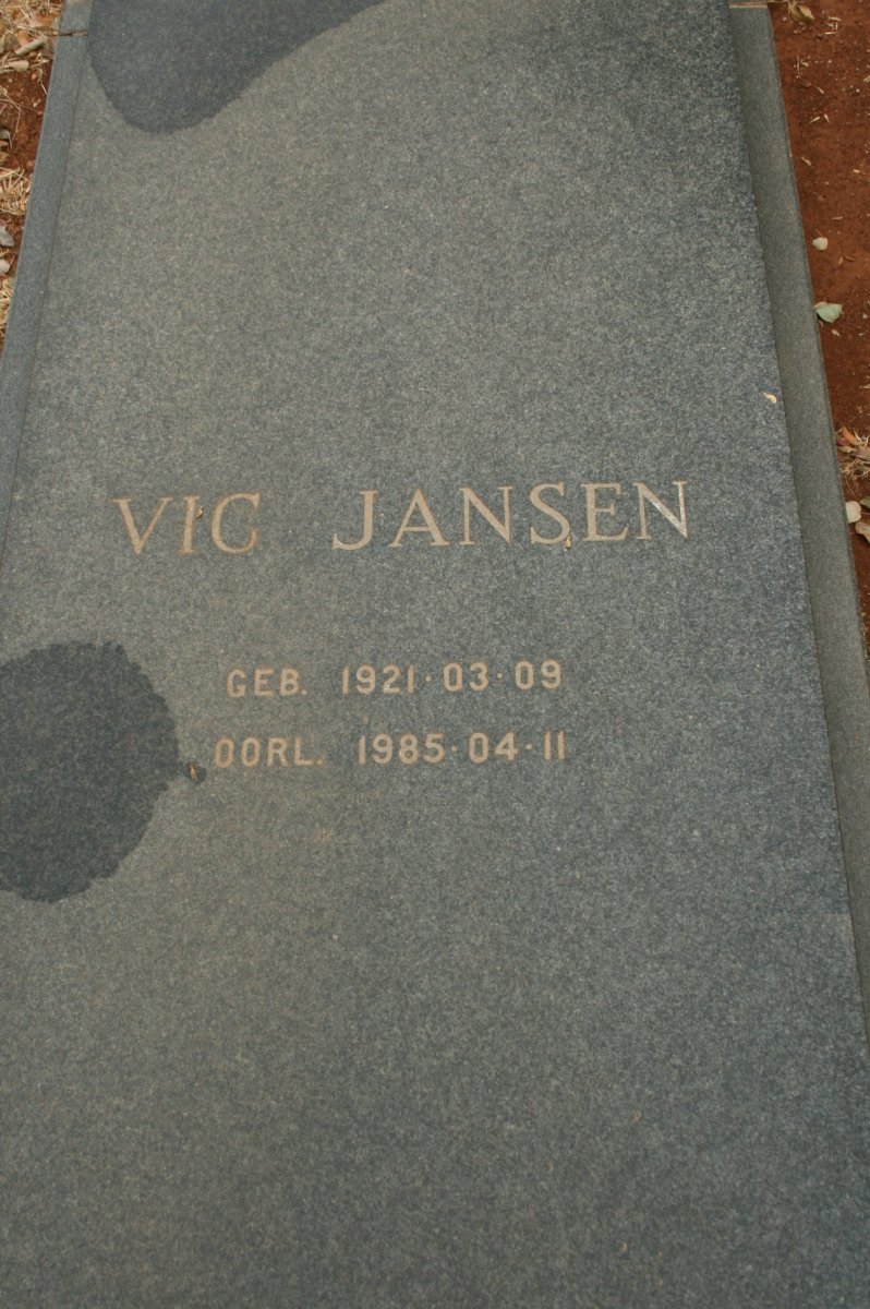 JANSEN Vic 1921-1985