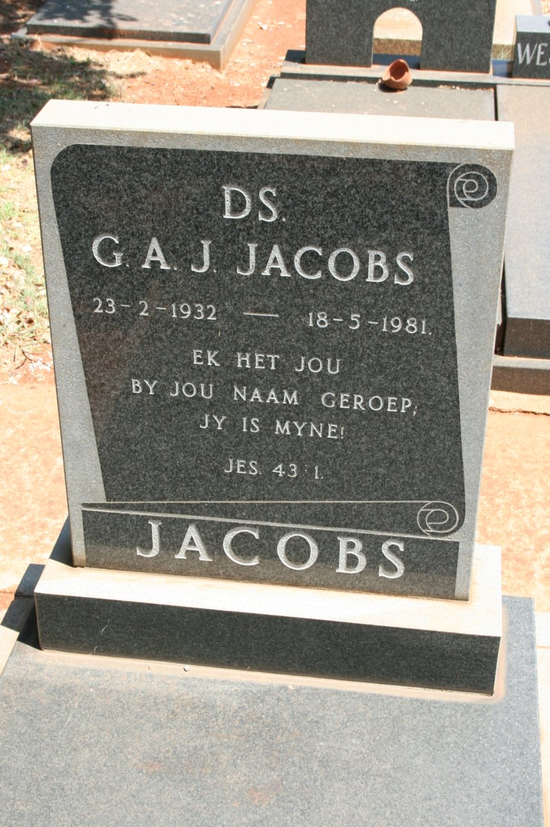 JACOBS G.A.J. 1932-1981