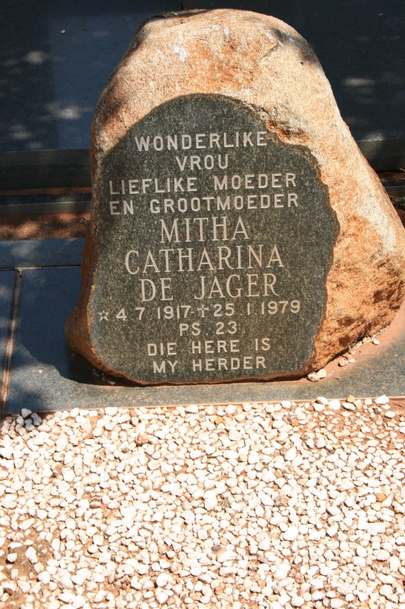 JAGER Mitha Catharina, de 1917-1979