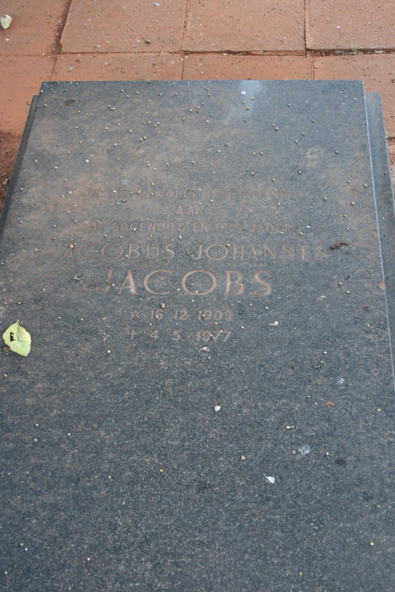 JACOBS Jacobus Johannes 1909-1977