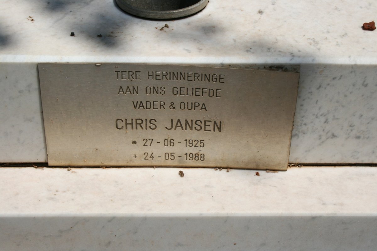 JANSEN Chris 1925-1988