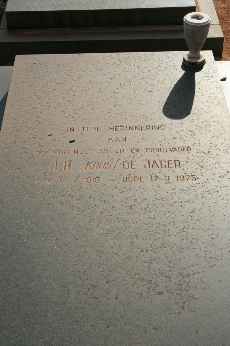 JAGER J.A., de 1910-1975