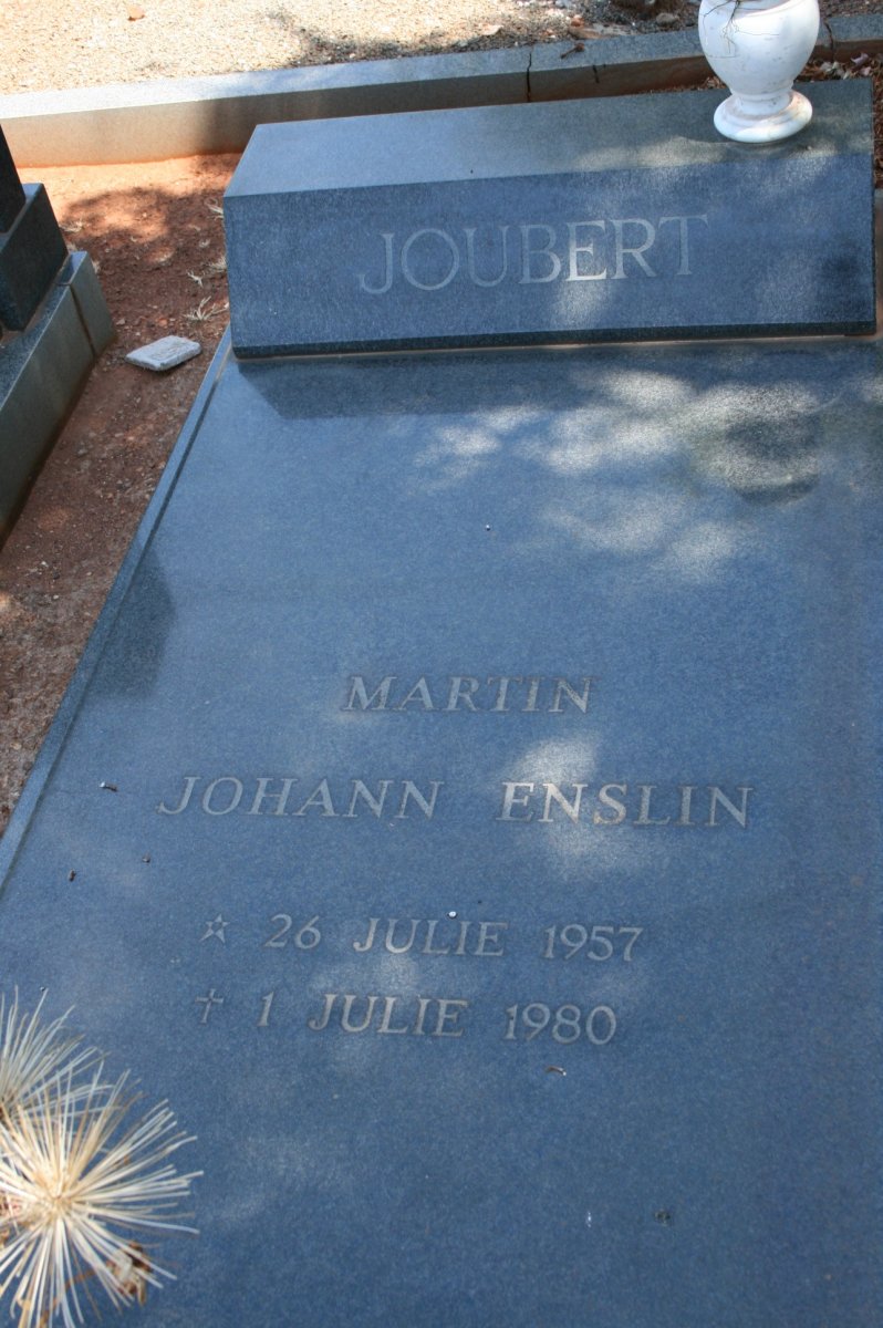 JOUBERT Martin Johann Enslin 1957-1980