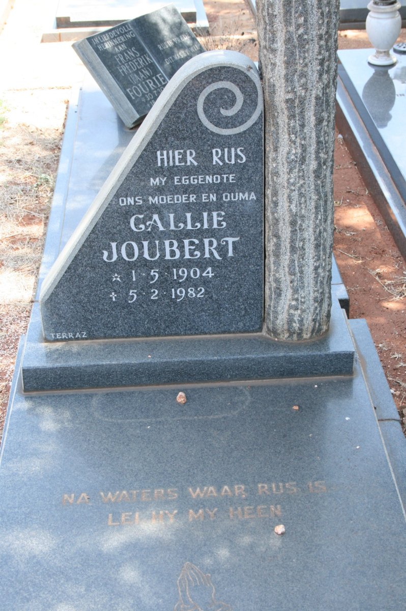 JOUBERT Callie 1904-1982