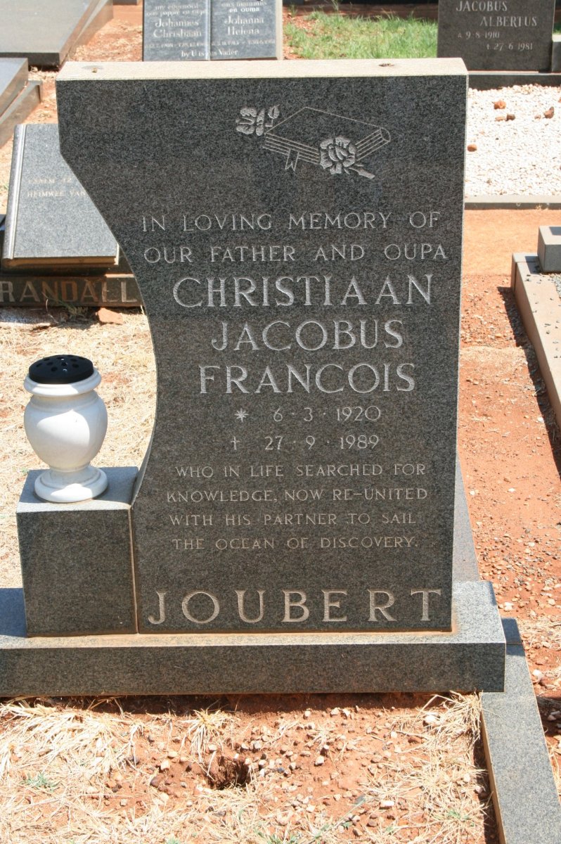 JOUBERT Christiaan Jacobus Francois 1920-1989
