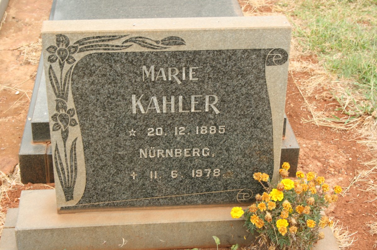 KAHLER Marie nee NÜRNBERG 1885-1978