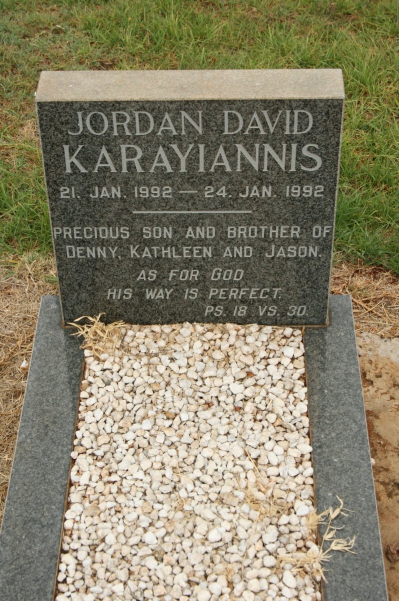 KARAYIANNIS Jordan David 1992-1992