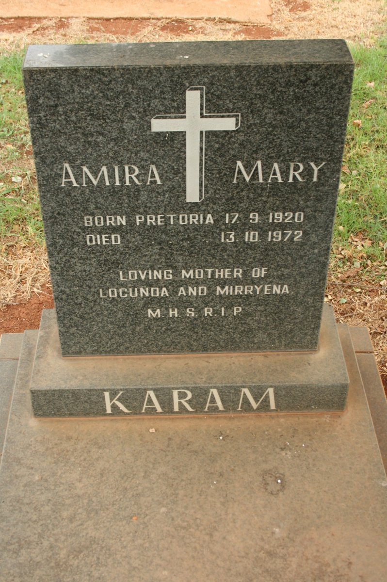 KARAM Amira Mary 1920-1972