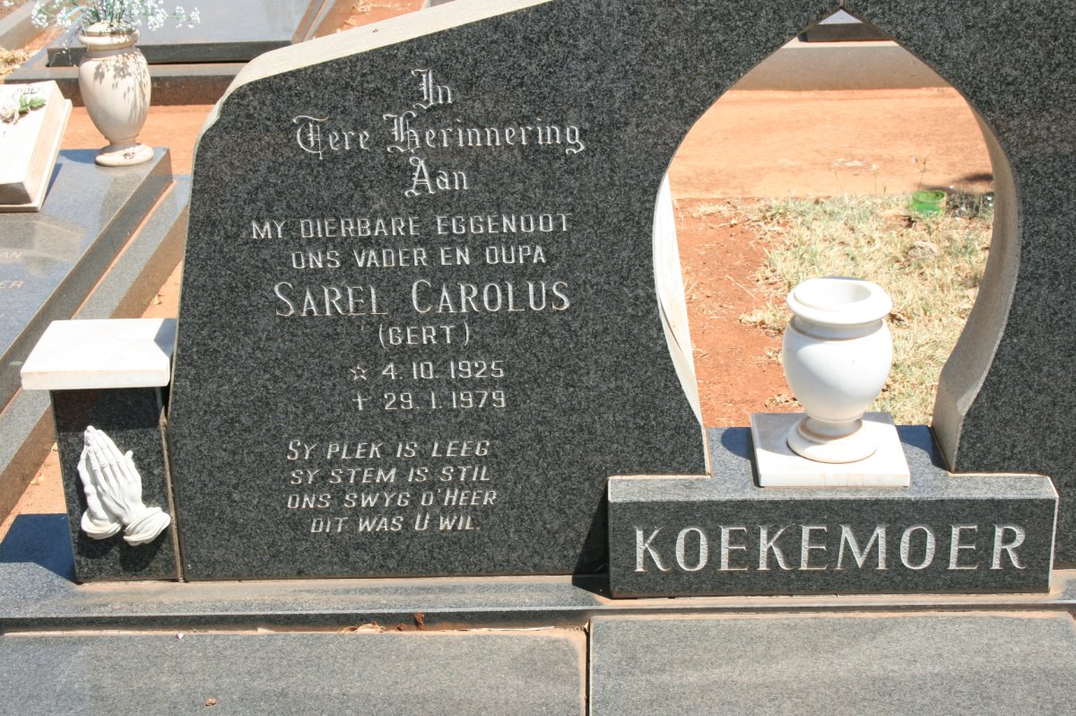 KOEKEMOER Sarel Carolus 1925-1979