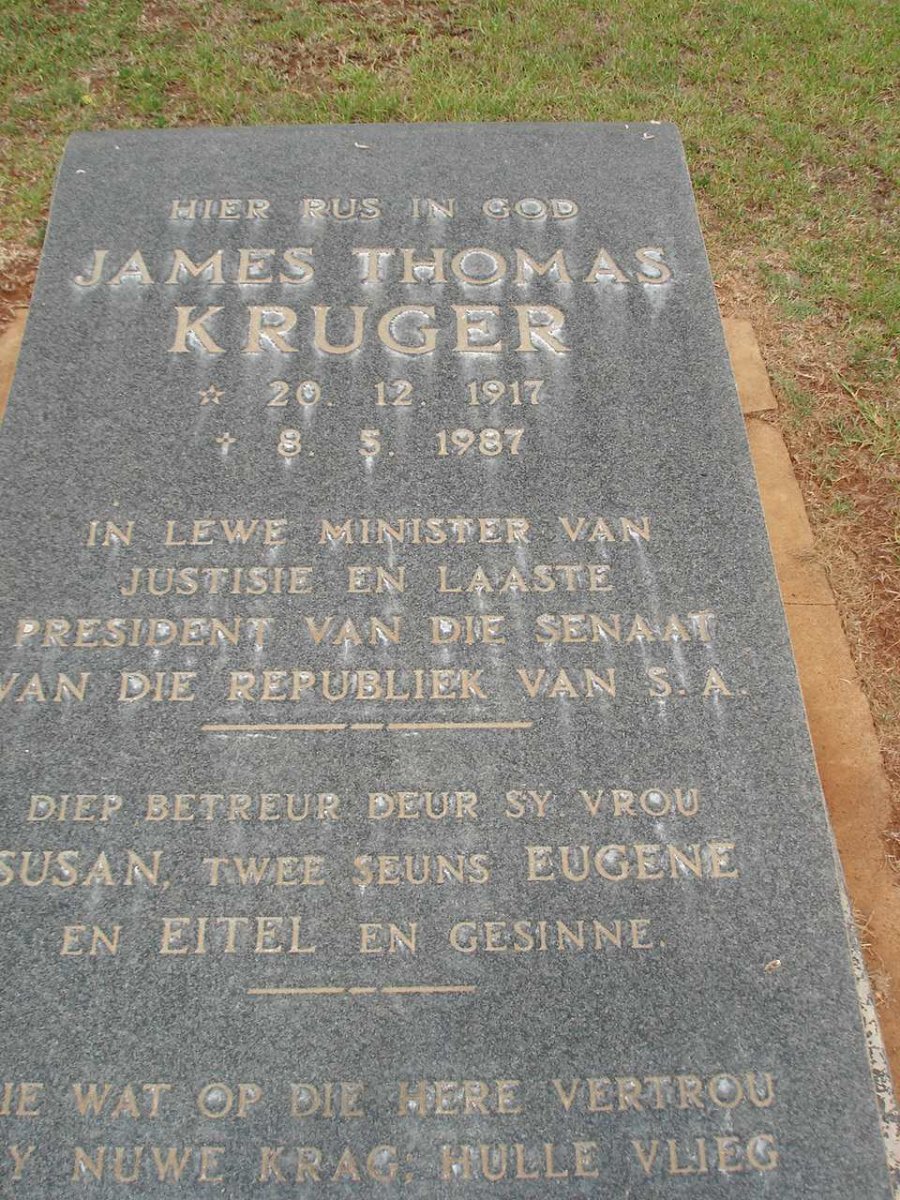 KRUGER James Thomas 1917-1987