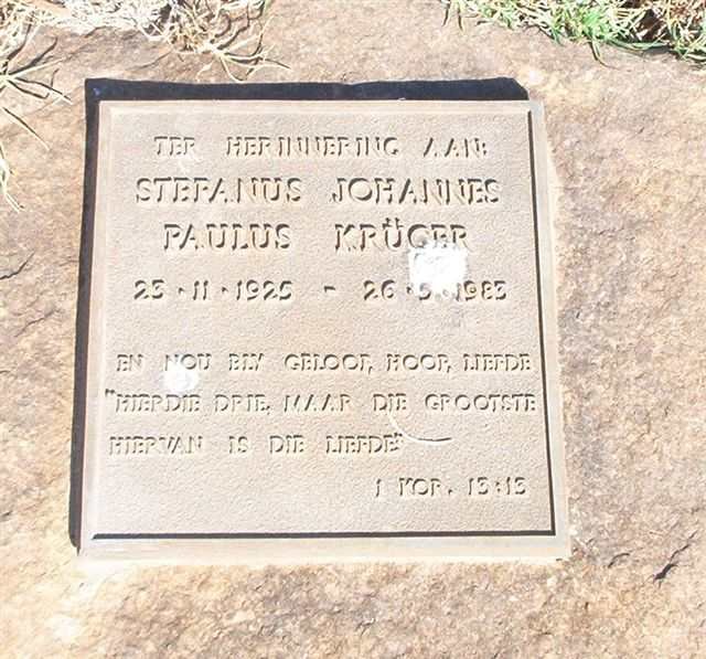 KRÜGER Stefanus Johannes Paulus 1925-1983