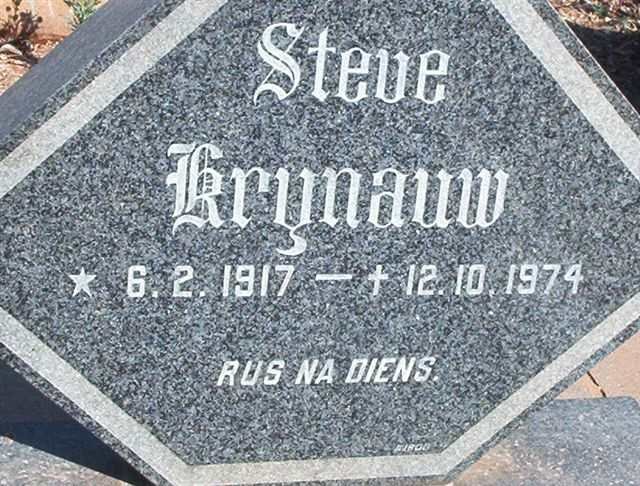 KRYNAUW Steve 1917-1974