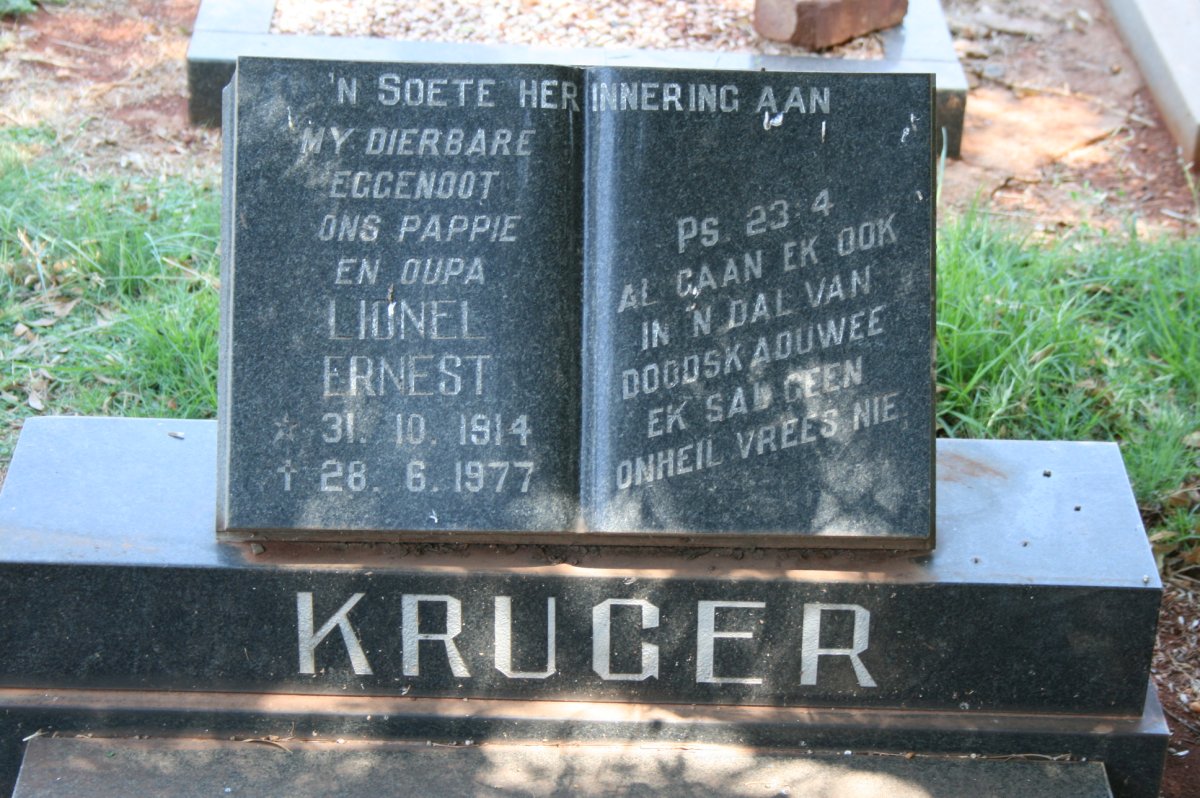 KRUGER Lionel Ernest 1914-1977