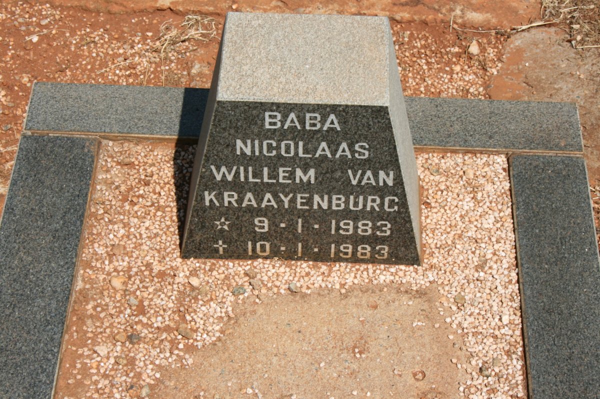 KRAAYENBURG Nicolaas Willem, van 1983-1983