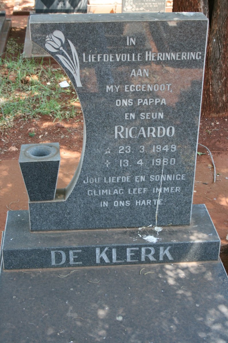 KLERK Ricardo, de 1949-1980