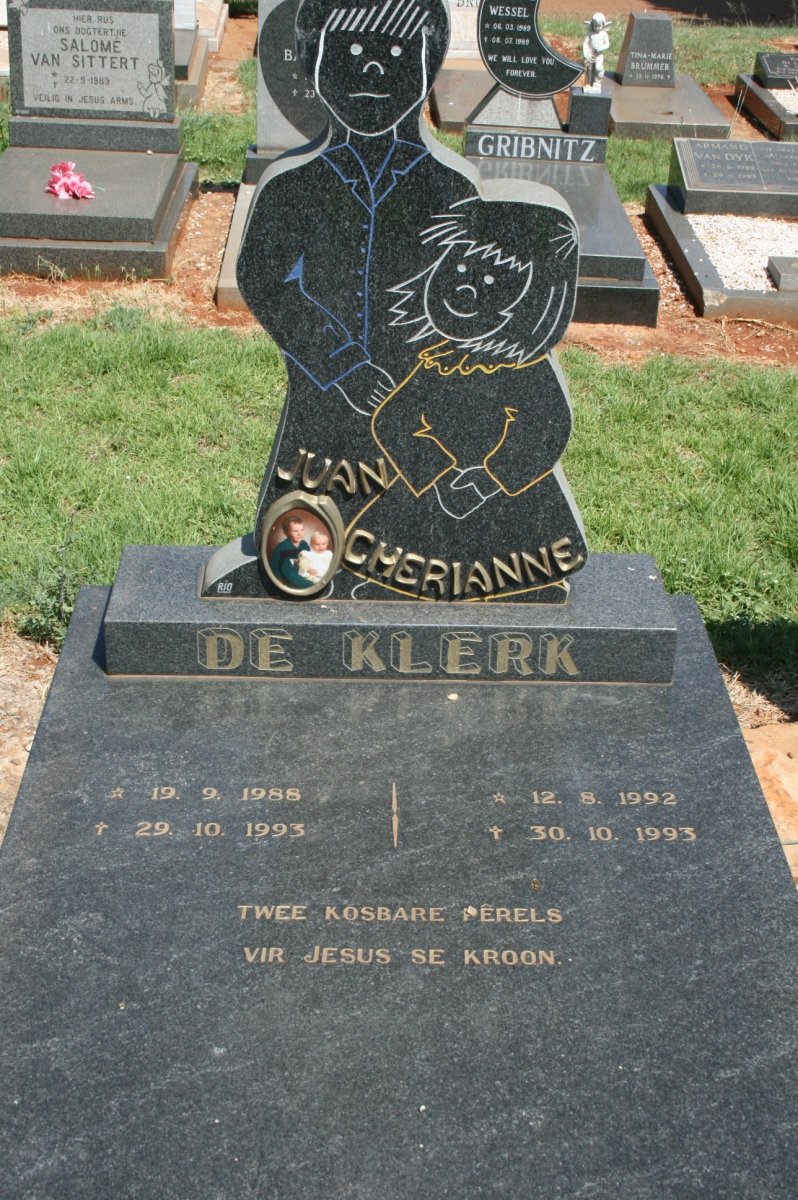 KLERK Juan, de 1988-1993 :: DE KLERK Cherianne 1992-1993