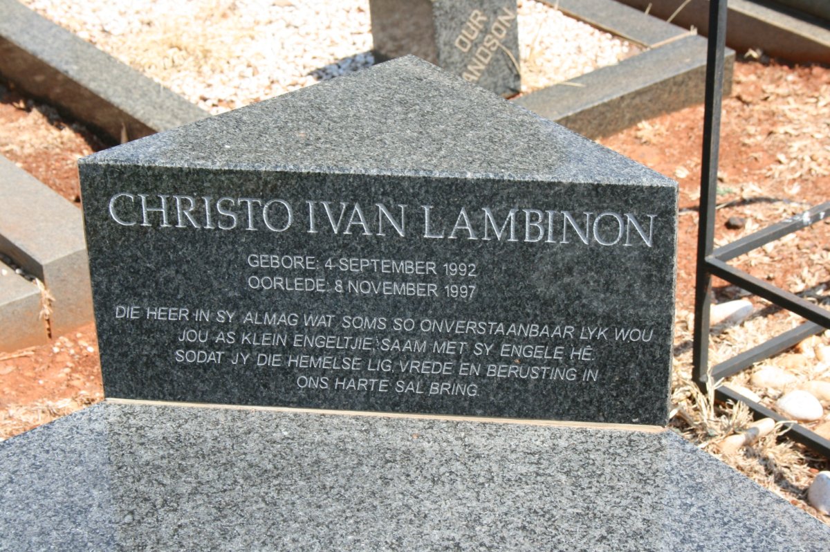 LAMBINON Christo Ivan 1992-1997