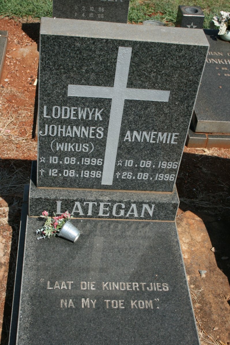 LATEGAN Lodewyk Johannes 1996-1996 :: LATEGAN Annemie 1996-1996