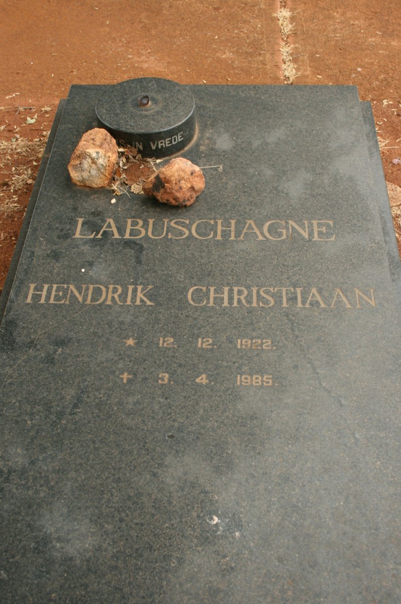 LABUSCHAGNE Hendrik Christiaan 1922-1985