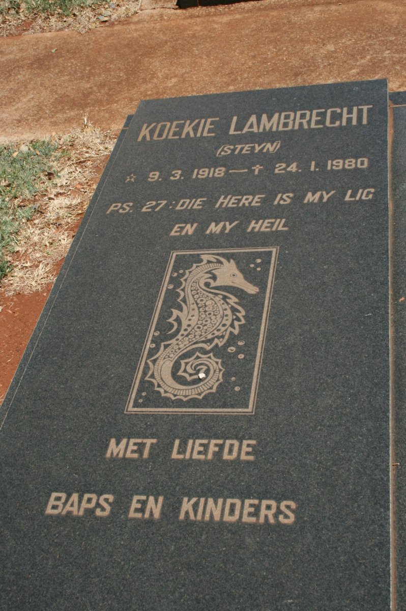 LAMBRECHT Koekie nee STEYN 1918-1980