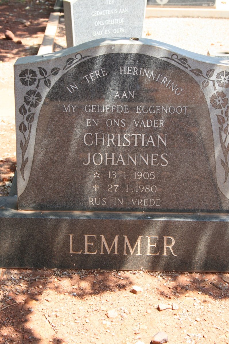 LEMMER Christian Johannes 1905-1980