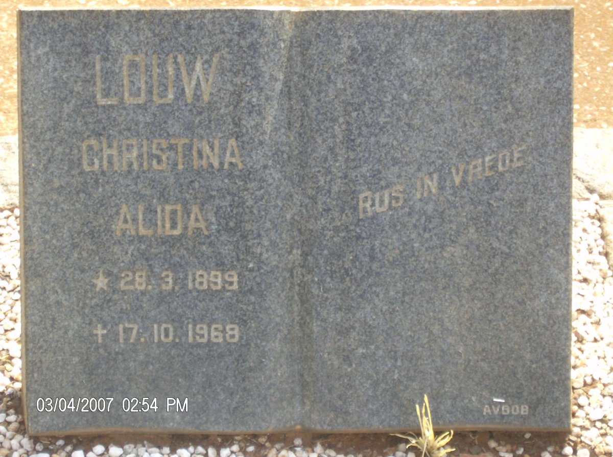 LOUW Christina Alida 1899-1968