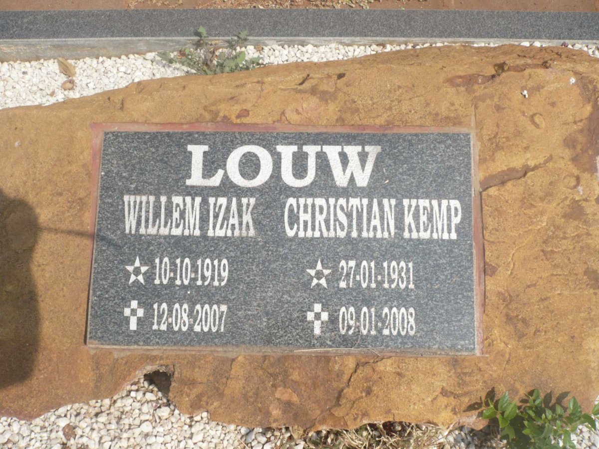 LOUW Willem Izak 1919-2007 :: LOUW Christian Kemp 1931-2008