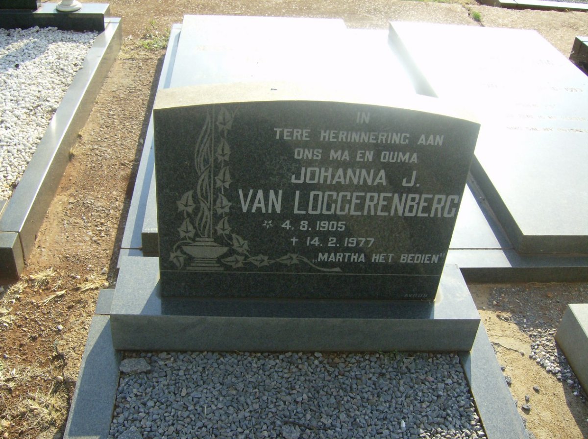 LOGGERENBERG Johanna J., van 1905-1977