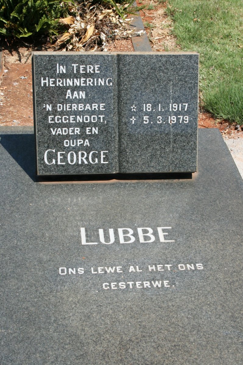 LUBBE George 1917-1979