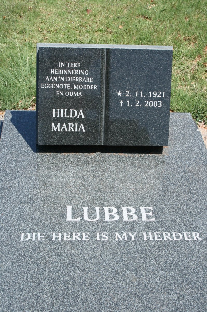 LUBBE Hilda Maria 1921-2003