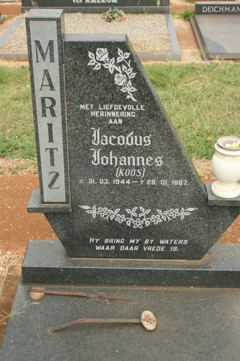 MARITZ Jacobus Johannes 1944-1987