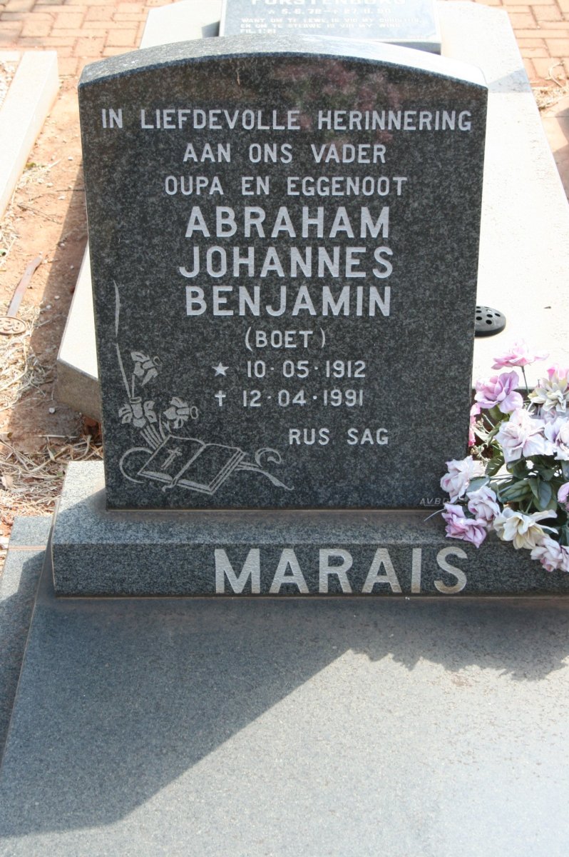 MARAIS Abraham Johannes Benjamin 1912-1991
