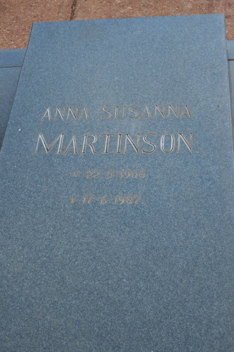 MARTINSON Anna Susanna 1906-1987