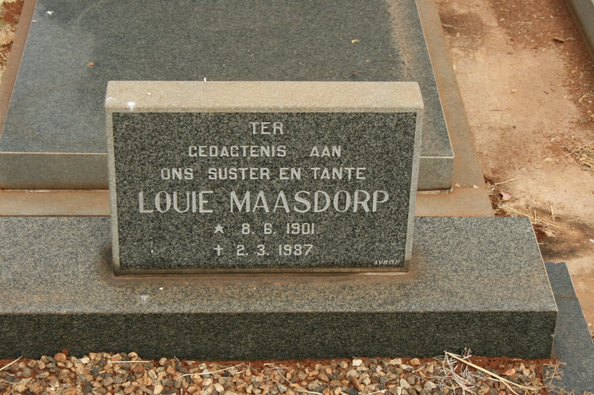 MAASDORP Louie 1901-1987