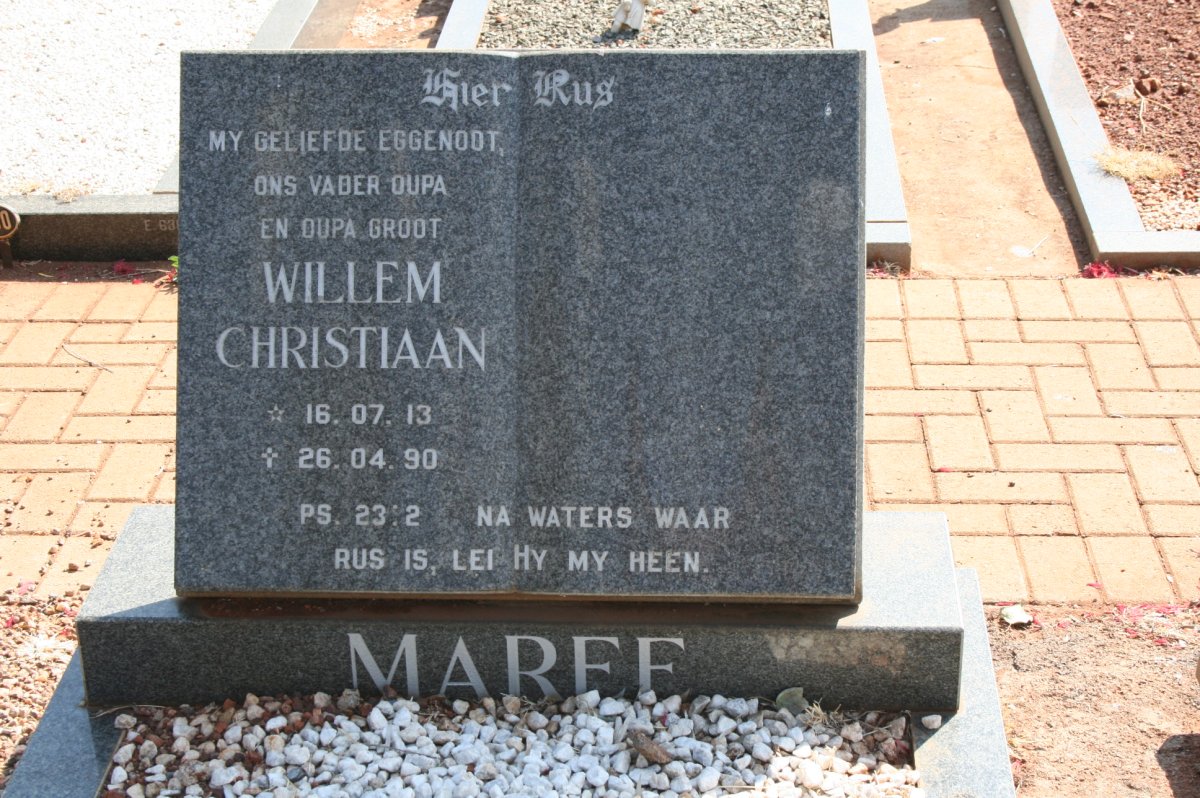 MAREE Willem Christiaan 1913-1990